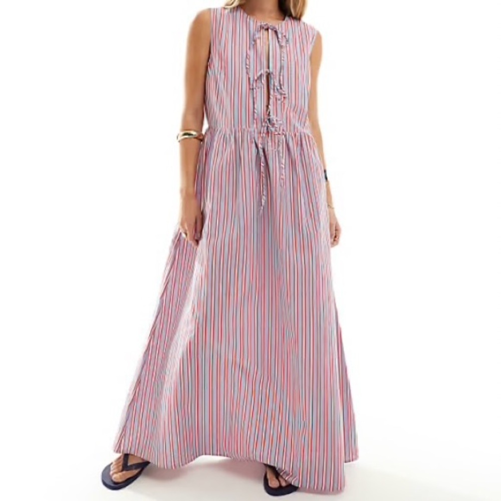 ASOS Tie Front Maxi Dress